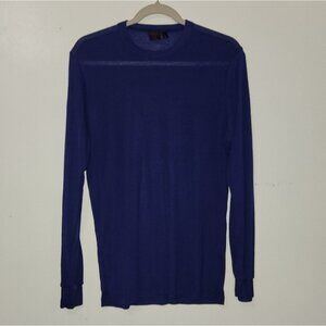 Patagonia Capilene Long Sleeve Base layer Shirt Women’s Large Blue Made In USA